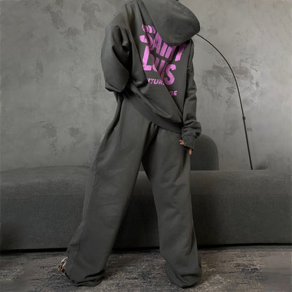 Casual set for women, oversized, with a loose hoodie and comfortable jogging pants Chic und Stil