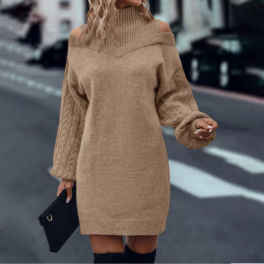Robe en maille pour femmes avec des manches oversize Chic und Stil