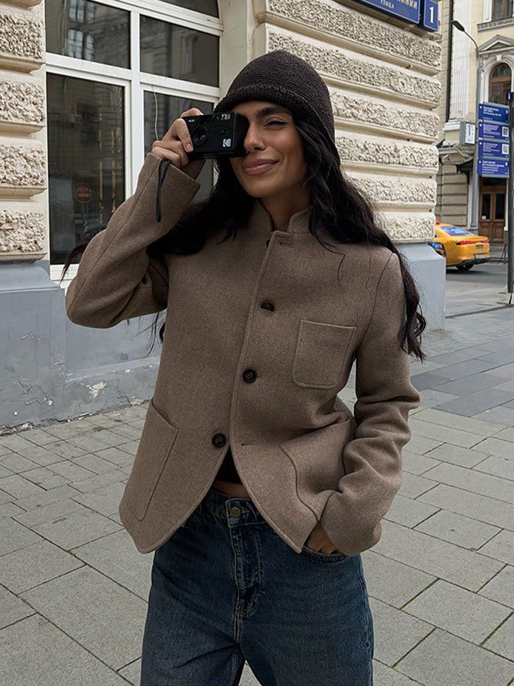 Dames Designer Laine Veste Chic und Stil