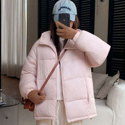 Functional jacket for ladies with a voluminous cut and side pockets.