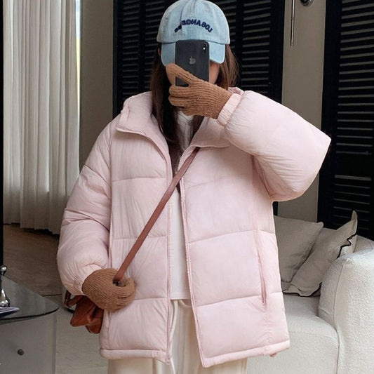 Functional jacket for ladies with a voluminous cut and side pockets.