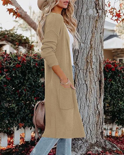Dames cardigan tricot avec ouverture frontale et poches profondes Chic und Stil