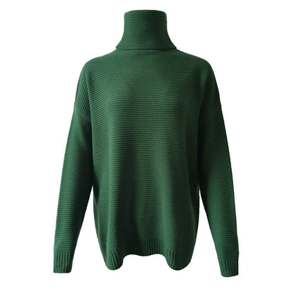Pull en grosse maille pour femmes avec col montant et coupe décontractée Chic und Stil