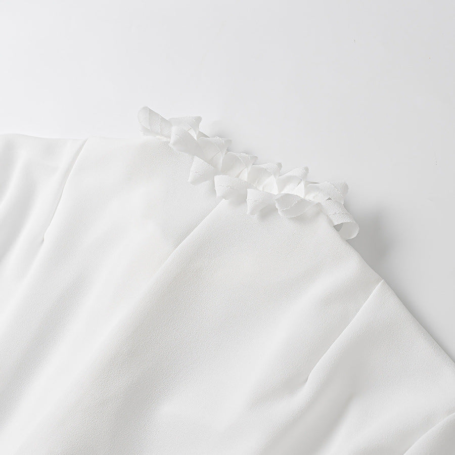 Dames blouse élégante avec des détails en volants Chic und Stil