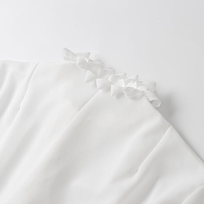 Dames blouse élégante avec des détails en volants Chic und Stil