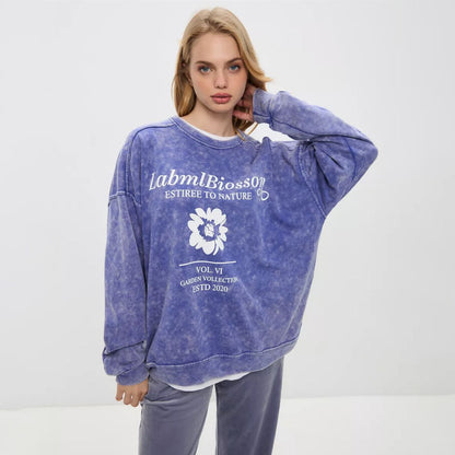 Dames décontracté et stylé pull oversize avec impression florale Chic und Stil