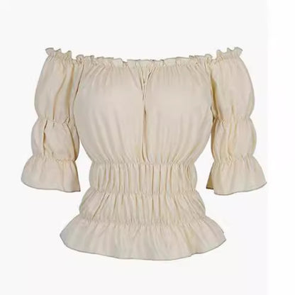 Chemisier femme à design sans épaules et détails en volants Chic und Stil