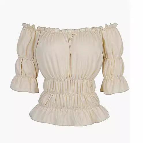 Chemisier femme à design sans épaules et détails en volants Chic und Stil