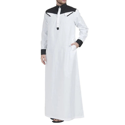 Hommes robe longue traditionnelle avec col moderne et poches pratiques Chic und Stil