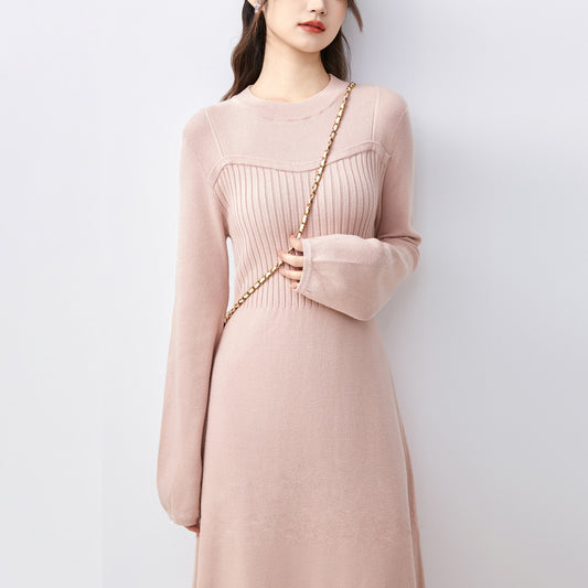 Robe en tricot élégante pour femmes avec structure côtelée Chic und Stil