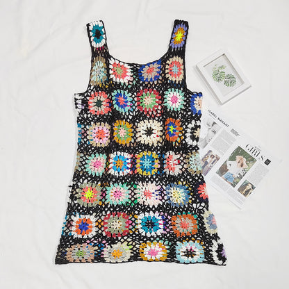 Robe de plage à motif de fleurs au crochet pour femmes Chic und Stil