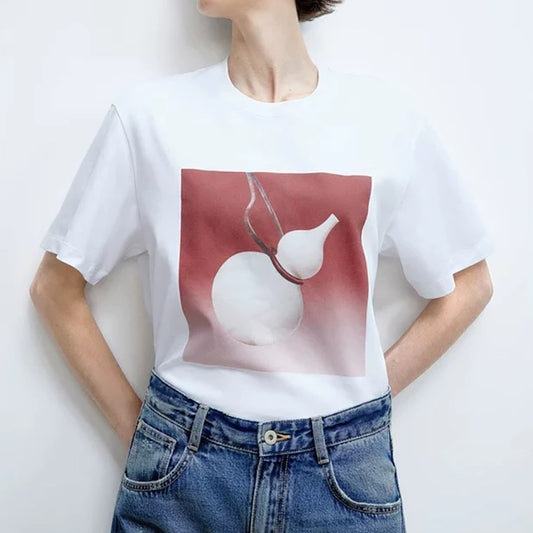 T-shirt graphique pour femmes Chic und Stil