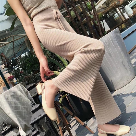 Chic and Style Wide Leg Knit Pants for Women