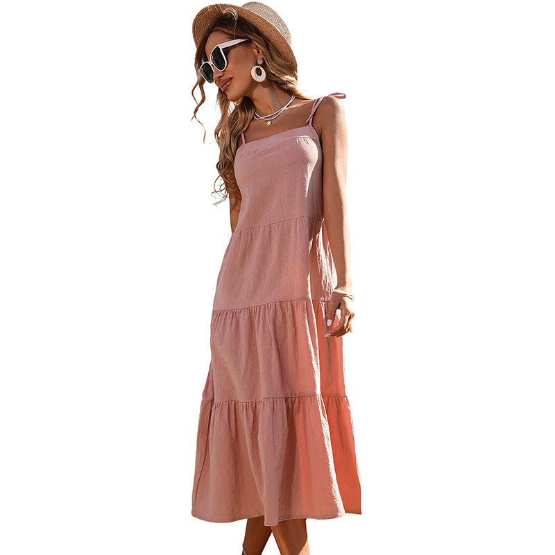 Robes maxi ensoleillées pour femmes à bretelles réglables Chic und Stil