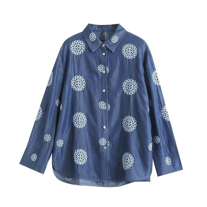 Chemisier pour femmes avec design floral brodé Chic und Stil