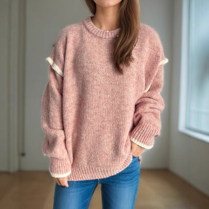 Pull en gros tricot pour femme avec coupe décontractée et design structuré Chic und Stil
