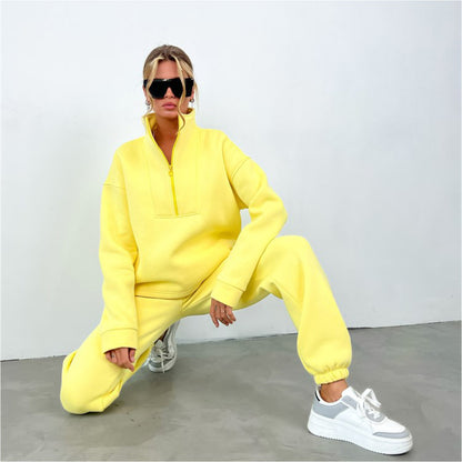 Ensemble de pulls sports pour femmes avec col montant Chic und Stil