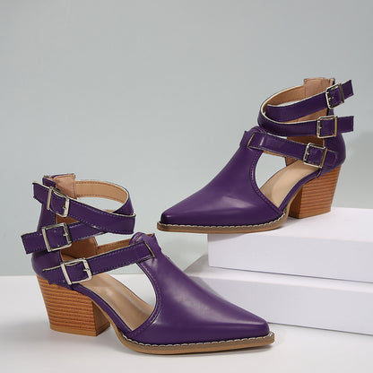 Dames Bottines Élégantes avec des Sangles Ajustables Chic und Stil