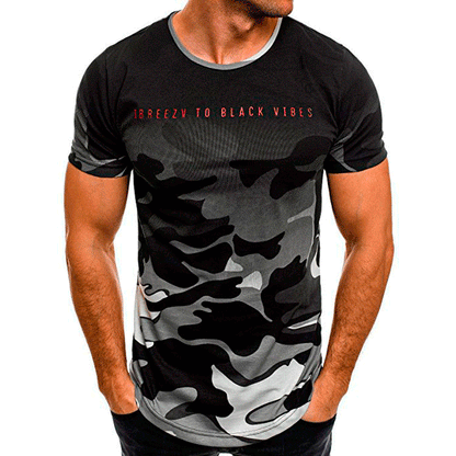 Set de T-shirt camouflage sportif pour hommes et shorts décontractés Chic und Stil