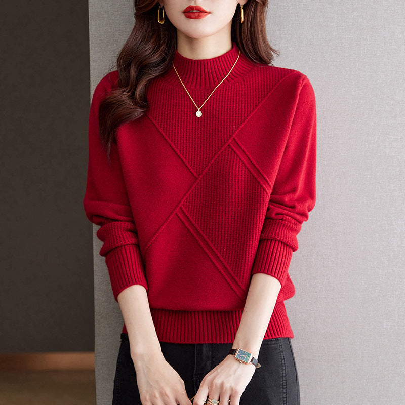 Pull en tricot élégant pour dames avec un design structuré moderne Chic und Stil