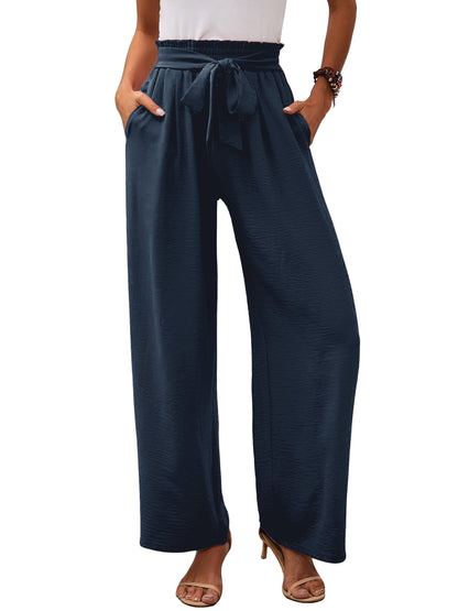 Wide palazzo pants for women with high waist and chic and stylish waistband