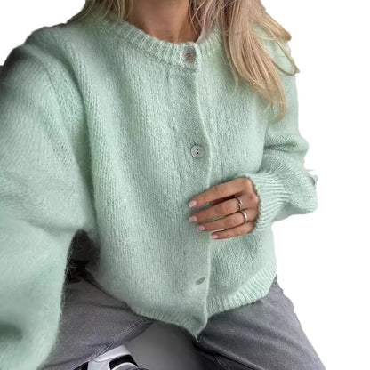 Cardigan en tricot douillet pour femmes avec détails en boutons Chic und Stil
