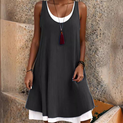 Robe de soleil légère à volants pour femmes Chic und Stil