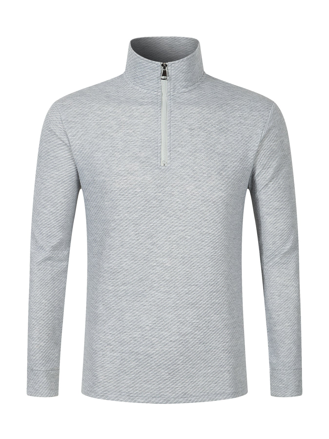 Functional long sleeve pullover for men with half-zip and innovative structural design Chic and Style