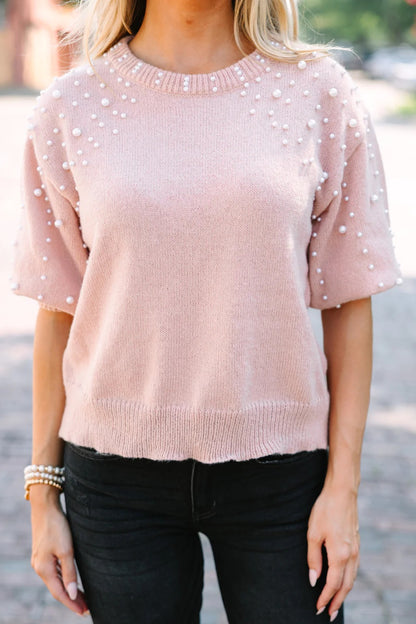 Dames Pull en tricot élégant avec appliques en perles Chic und Stil