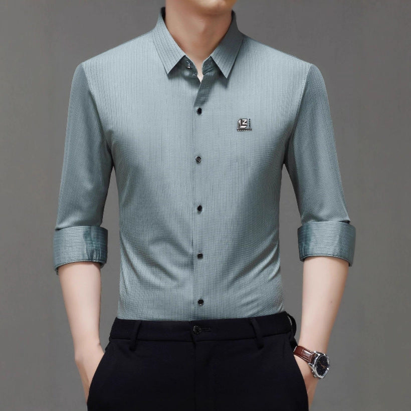 Chemise élégante pour hommes avec un design texturé et des accents modernes Chic und Stil