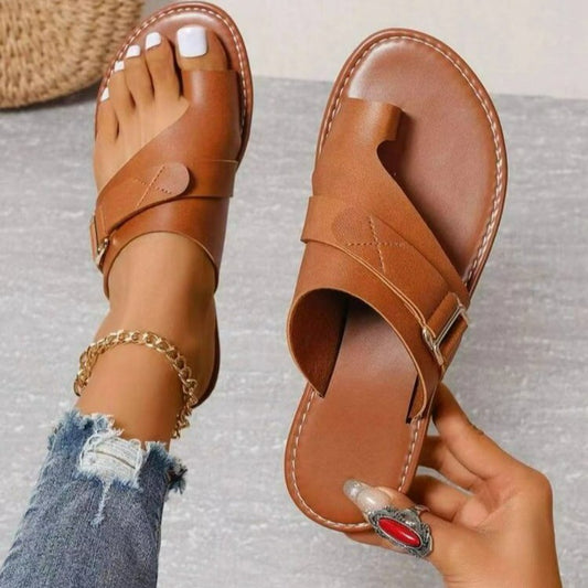 Sandales à brides pour femmes avec sangle élastique et semelle confortable Chic und Stil