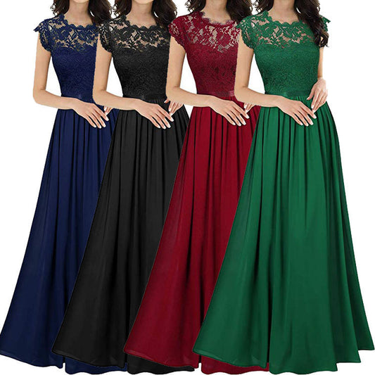 Robe de soirée A-line sans manches en dentelle pour femmes Chic und Stil