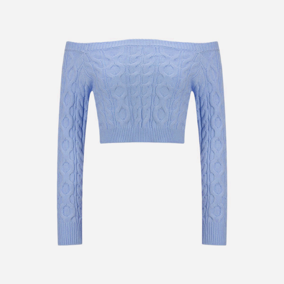 Pull en tricot pour femmes avec épaules dénudées et motif en relief attrayant Chic und Stil
