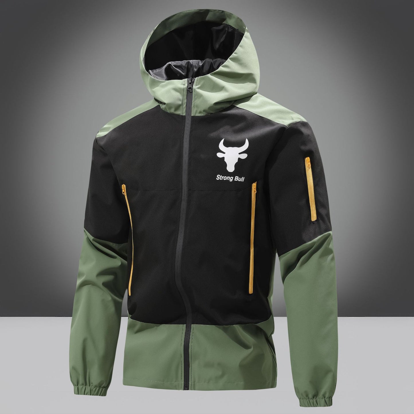 Functional jacket for men in waterproof material with practical zipped pockets Chic and Style