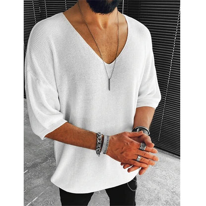 Pull homme grande taille col en V Chic und Stil