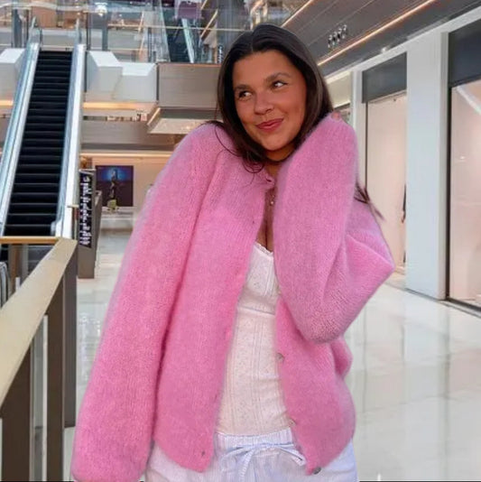 Dames Pull-over en tricot confortable avec coupe oversize et détails de boutons Chic und Stil