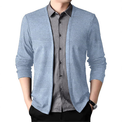 Cardigan pour hommes structuré avec bords ouverts Chic und Stil