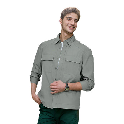 Chemise de camping polyvalente pour hommes avec poches pratiques et propriétés respirantes Chic und Stil
