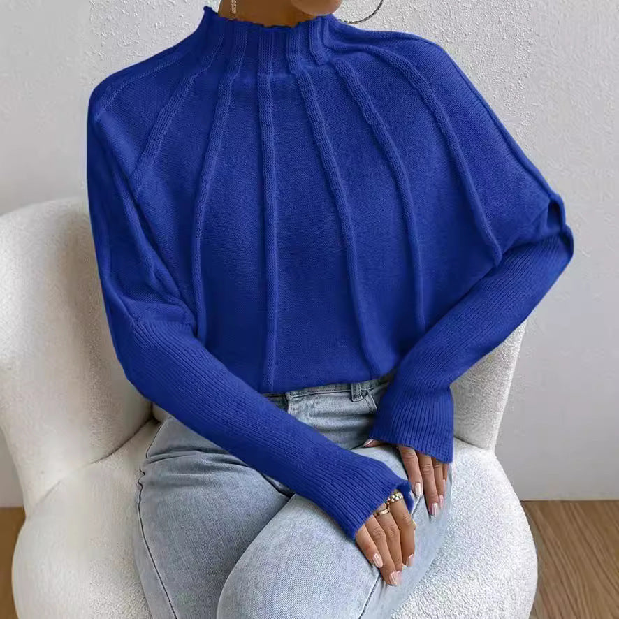 Pull en tricot pour femme avec col montant Chic und Stil