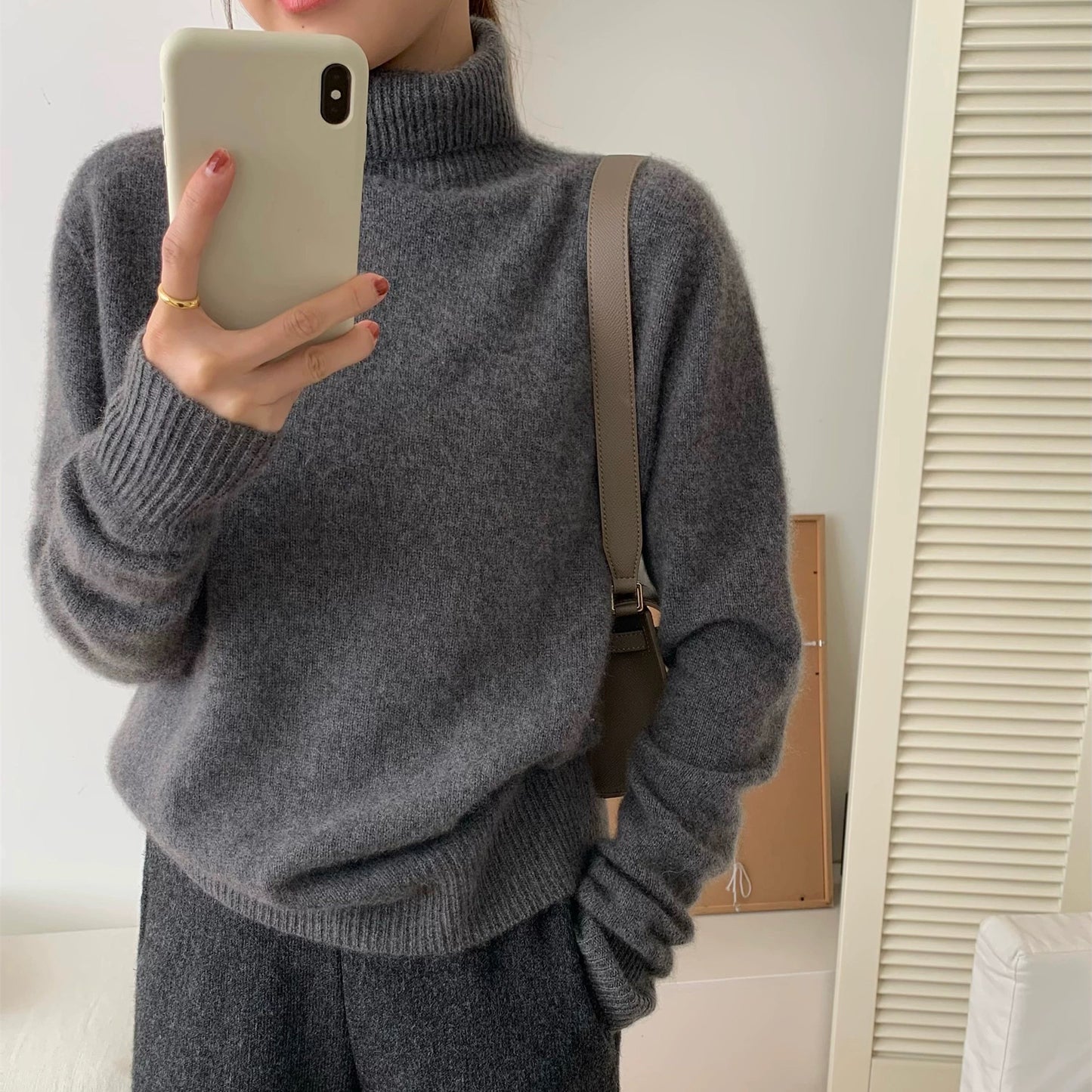Pull femme en mélange de cachemire de haute qualité Chic und Stil