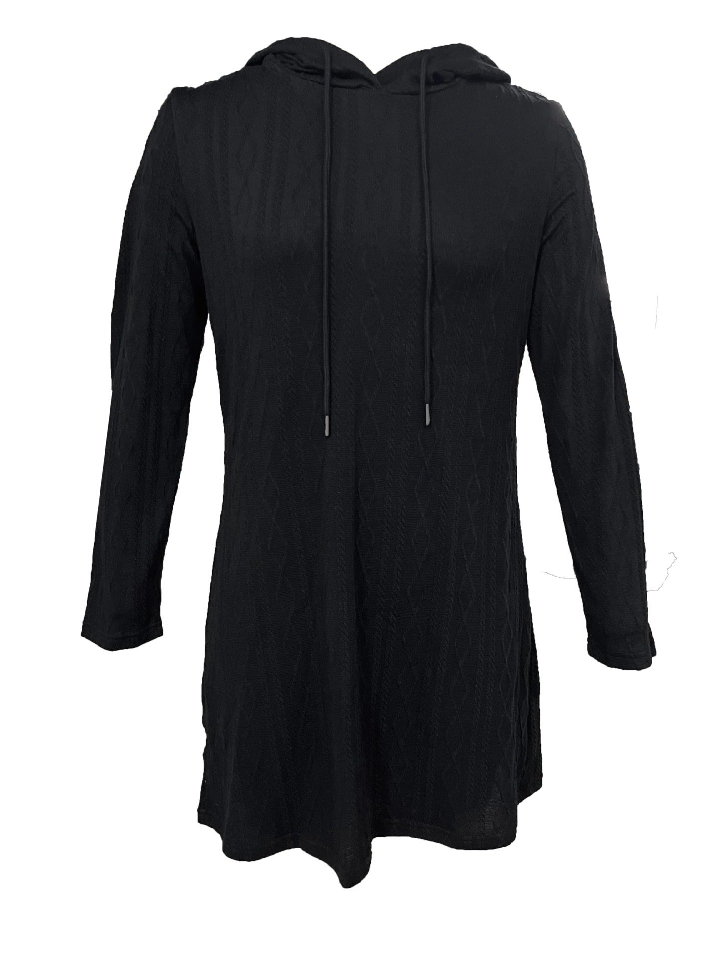 Robe à capuche pour femmes avec motif tricoté texturé et coupe décontractée Chic und Stil