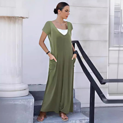 Combinaison fluide pour femmes avec poches pratiques et décolleté en V Chic und Stil