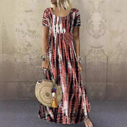 Robe maxi féminine avec motif rayé tendance Chic und Stil