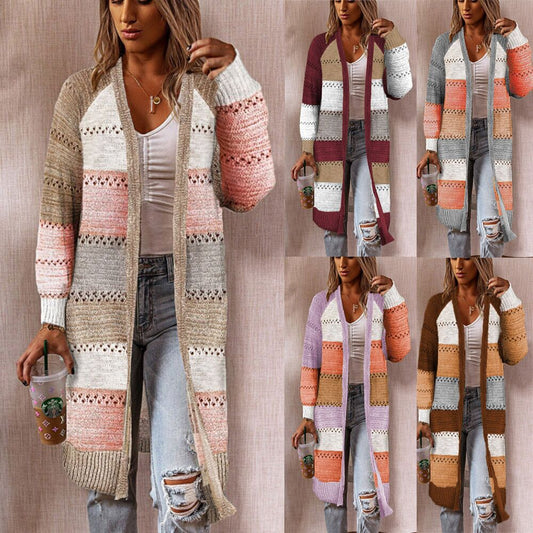 Gilet tricot femme avec devant ouvert et motif décoratif Chic und Stil