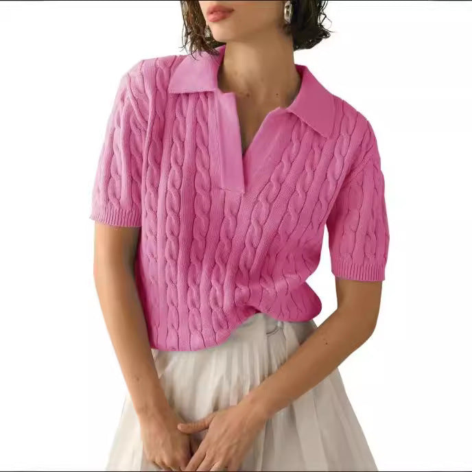 Pull en tricot pour femmes avec motif en relief complexe Chic und Stil