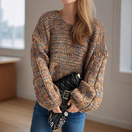 Pull en tricot épais pour femmes avec des manches volumineuses Chic und Stil