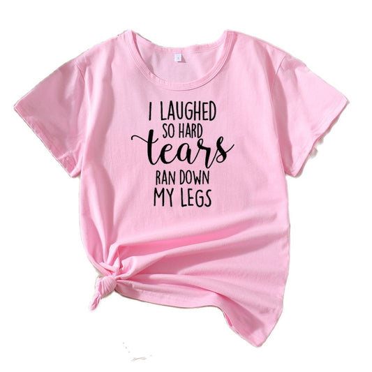 T-shirt humor graphique décontracté pour femmes Chic und Stil