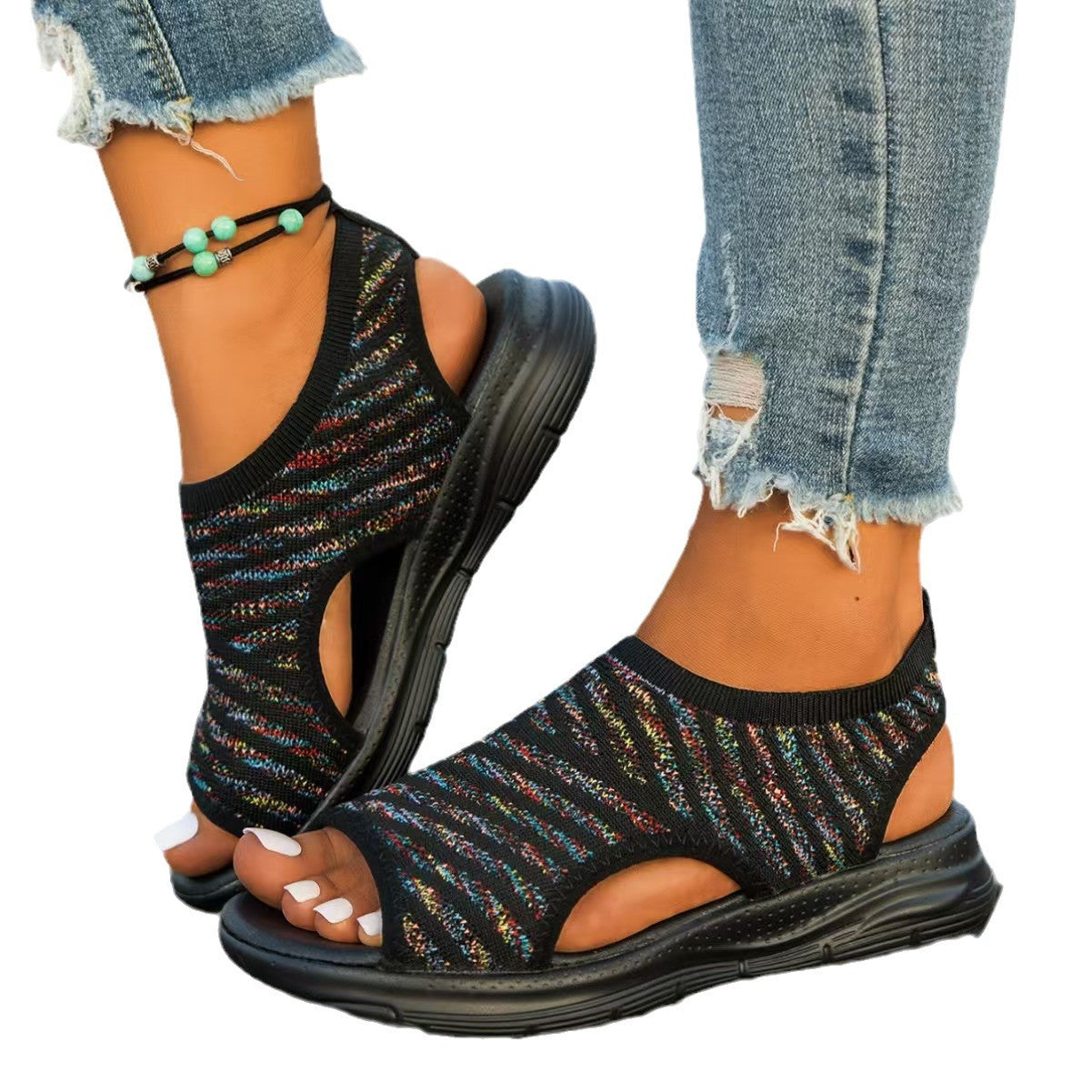 Dames Compensateurs confortables avec une tige respirante et une semelle flexible Chic und Stil