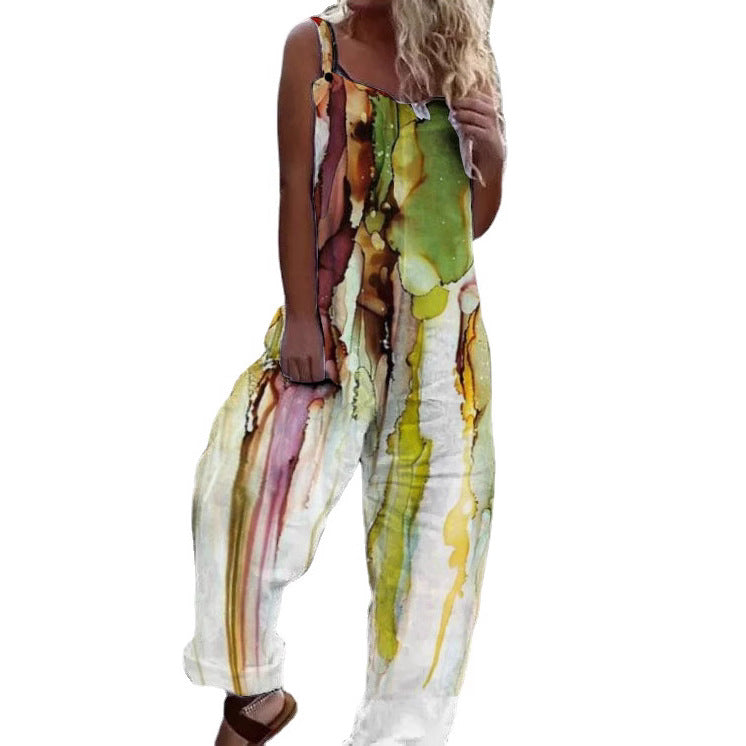 Combinaison artistique à imprimé floral pour femmes Chic und Stil