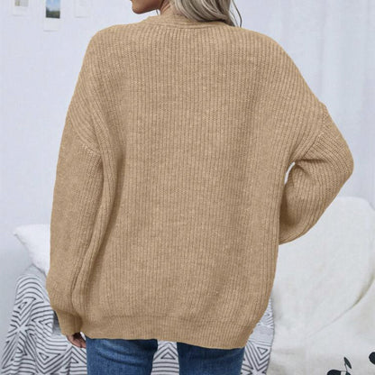 Dames Grand cardigan en tricot avec des manches volumineuses et une structure élégante Chic und Stil